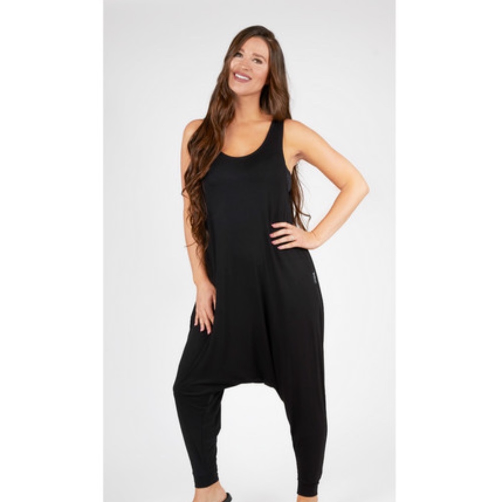 Women's Momper Romper- Black Small